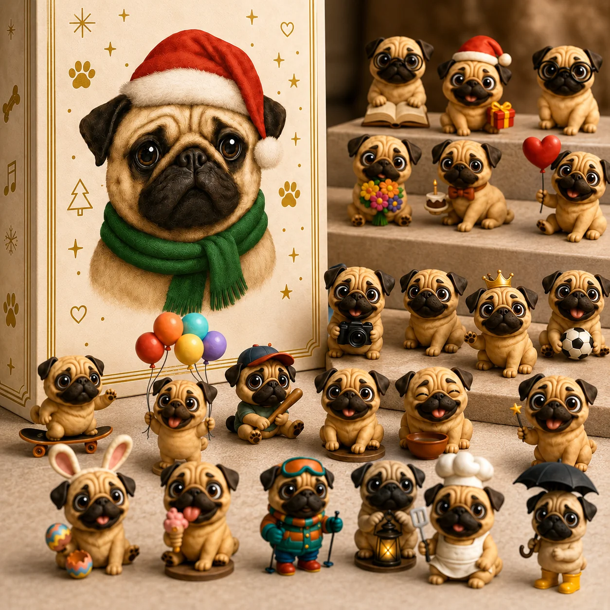 🐶 Calendrier de l’Avent Carlin 2026 – 24 Figurines à Collectionner