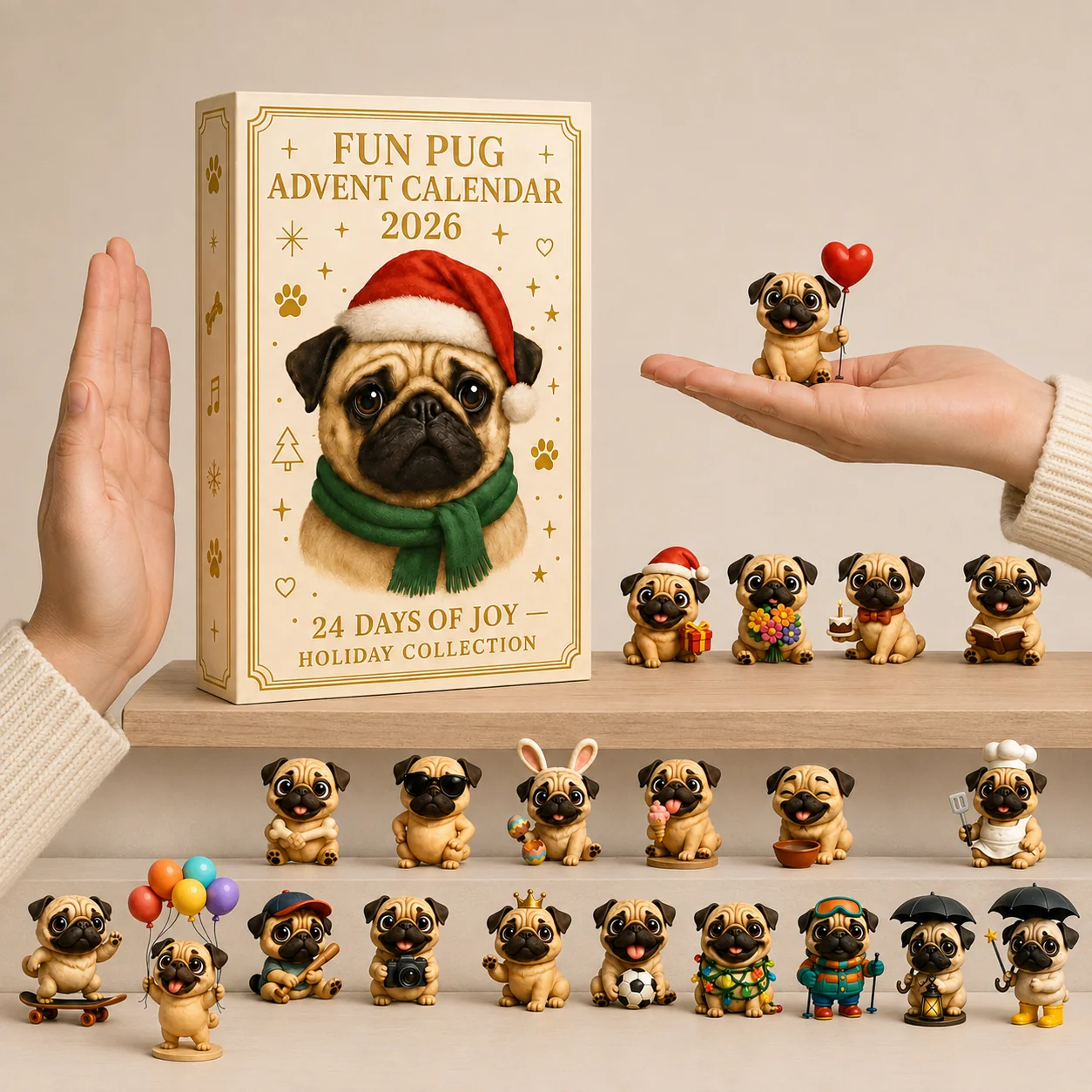 🐶 Calendrier de l’Avent Carlin 2026 – 24 Figurines à Collectionner