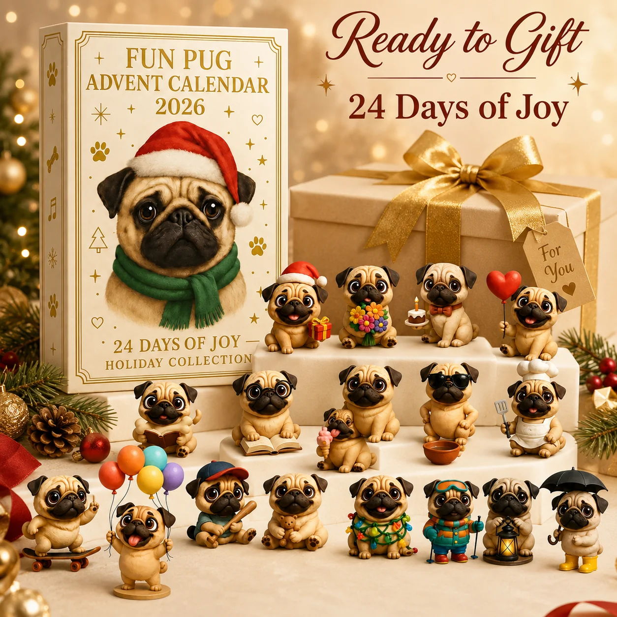 🐶 Calendrier de l’Avent Carlin 2026 – 24 Figurines à Collectionner
